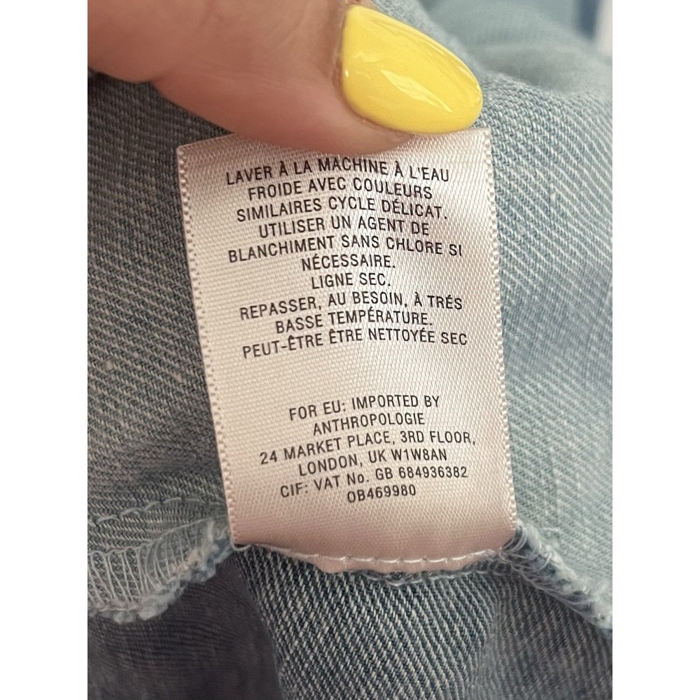 Anthropologie Holding Horses Denim Patchwork Midi Dress Womens Size 2 Sleeveless - Picture 11 of 14